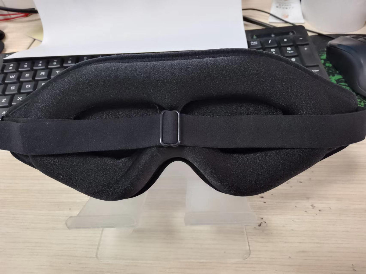 Front view of the grey DeepRest 3D contoured sleep mask